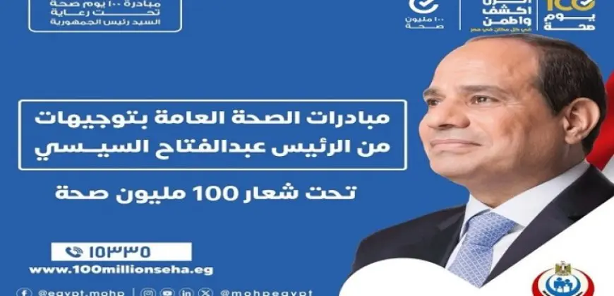 الصحة : 212 مليون خدمة طبية قدمتها المبادرات الرئاسية (100 مليون صحة ) خلال 6 سنوات