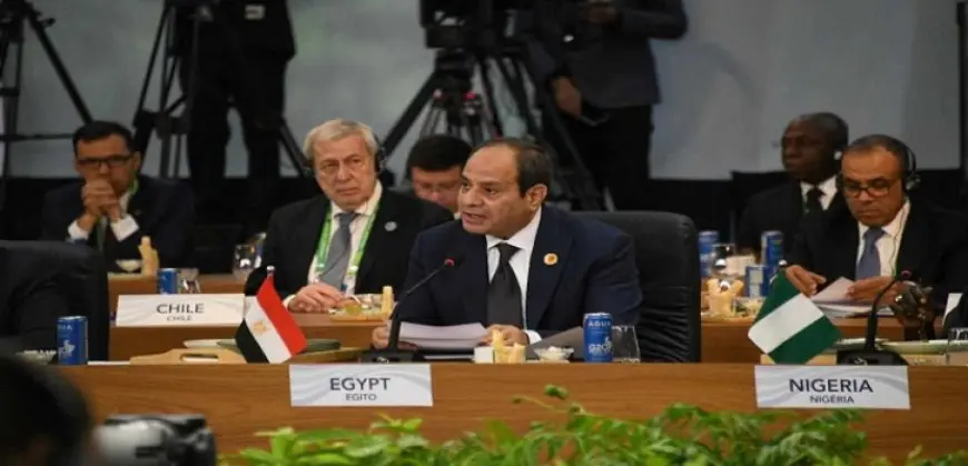 الرئيس السيسي لـ G20 : أعلن انضمام مصر إلى التحالف العالمي لمكافحة الفقر والجوع